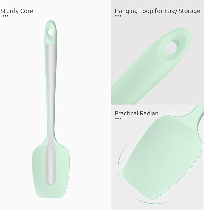 Heat Resistant Silicone Spoon Spatula: U-Taste 600ºF High Heat Flexible 11.38in - Image 6
