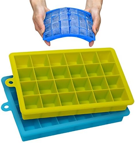 AYI&AYEE Silicone Ice Cube Trays with Lids, 2 Pack 24 Cavity Molds for