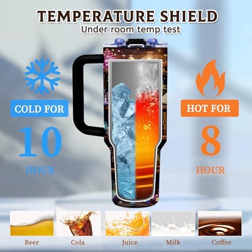 Book Lovers Gifts for Women, 40oz Tumbler with Handle & Straw