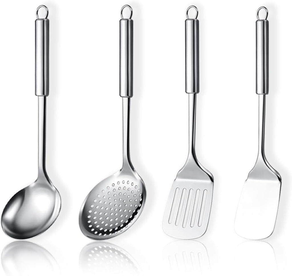 Stainless Steel Cooking Utensils Set 4 Pieces, Kitchen Tools Set