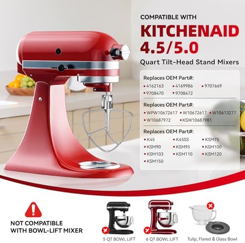 3-Piece Stainless Steel KitchenAid Mixer Attachment Set for 4.5-5Qt