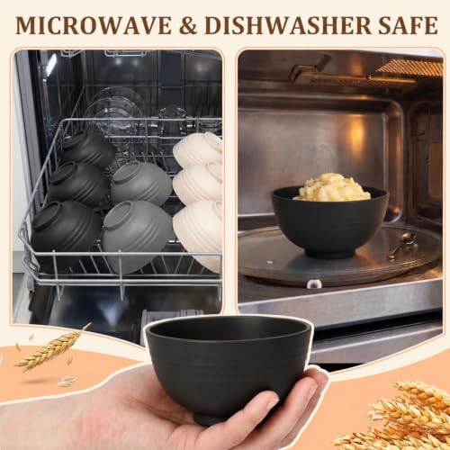 PYRMONT Wheat Straw Bowls 10 Oz Small Bowls for Kitchen