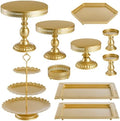 Hedume Set of 10 Cake Stand, Metal Cupcake Stand Set with Multiple