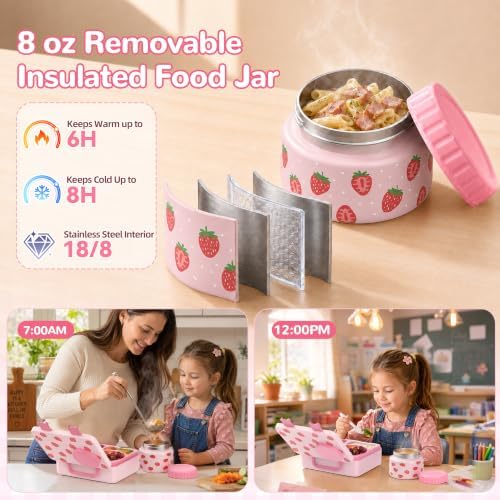 Kids Insulated Lunch Box with 8OZ Thermo Food Jar