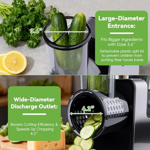 Electric Cheese Grater, 7 in 1 Stainless Steel