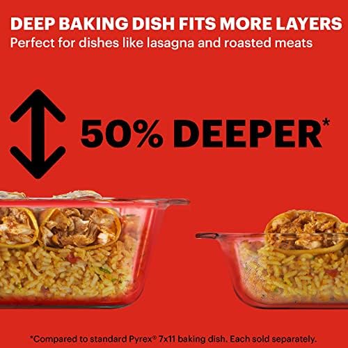 Pyrex Deep 9x13" Glass Baking Dish with Lid