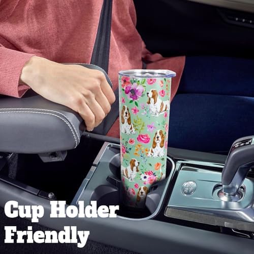 Basset Hound Gifts for Women Cute Dog Tumbler Coffee Cup for Women