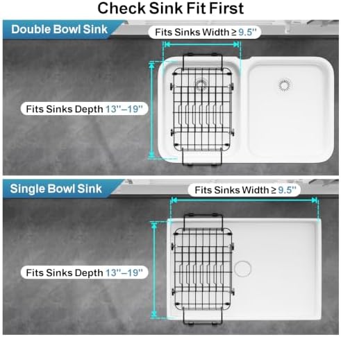 iSPECLE Small Sink Dish Drying Rack, 9.1" W