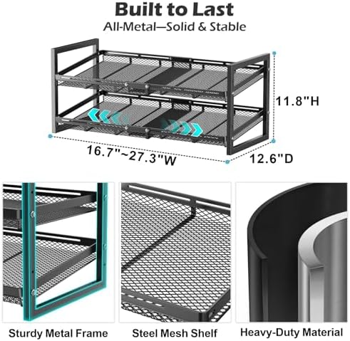 iSPECLE Can Organizer for Pantry - Expandable Width, Holds 48 Cans