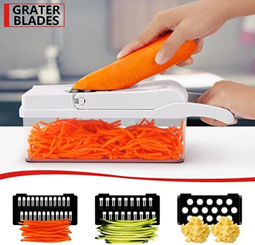 Compact Vegetable Chopper with Container, 9 Inserts