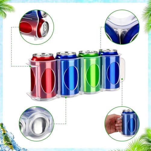 Novabright 6-Piece Portable Soda Can Organizer, Clear