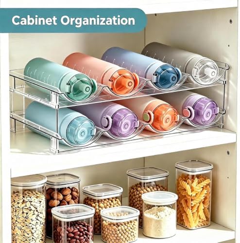 Plastic Stackable Wine Rack for Refrigerator - Large Capacity Water