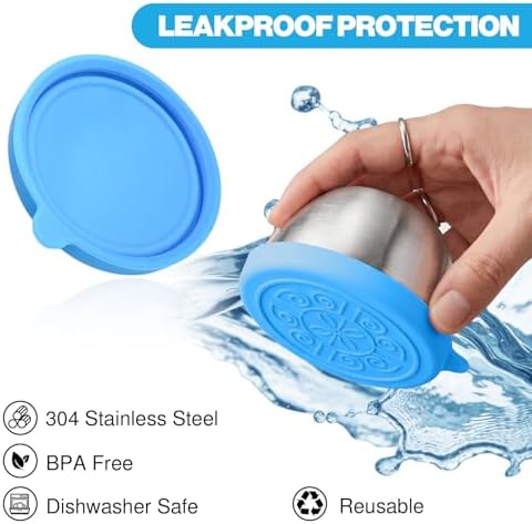 6 Pack 2.4oz Leakproof Salad Dressing Containers for Lunch Boxes