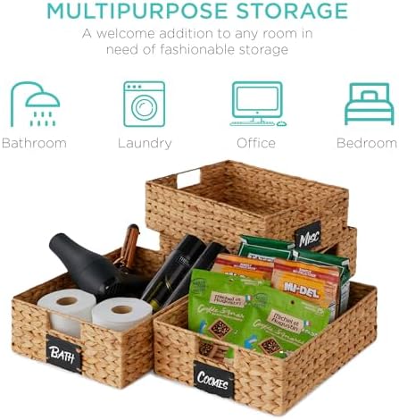 Best Choice Products Pantry Baskets, Set of 4, 16x12in