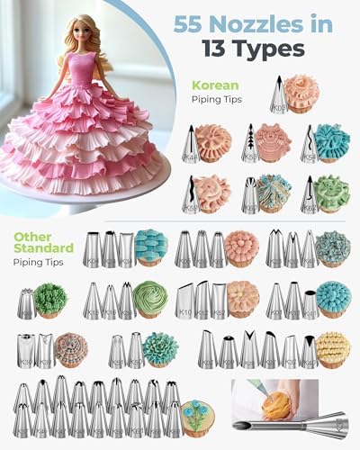Kootek 90 Piping Bags and Tips Set Frosting Piping Kit for Beginners &