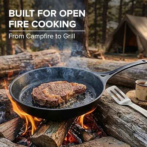 SOLIDTEKNICS AUS-ION Lightning Long Handle Skillet - Black, Set of 3