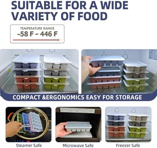 2 Tbsp. Silicone Freezer Molds - Perfect for Storing Garlic, Herbs