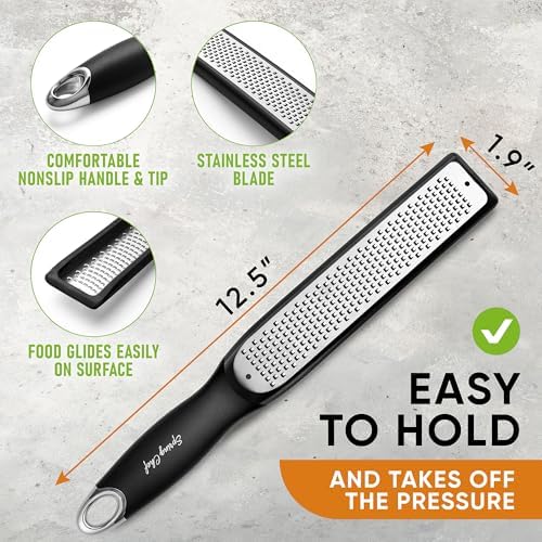 Spring Chef Stainless Steel Lemon Zester - Garlic & Ginger Grater