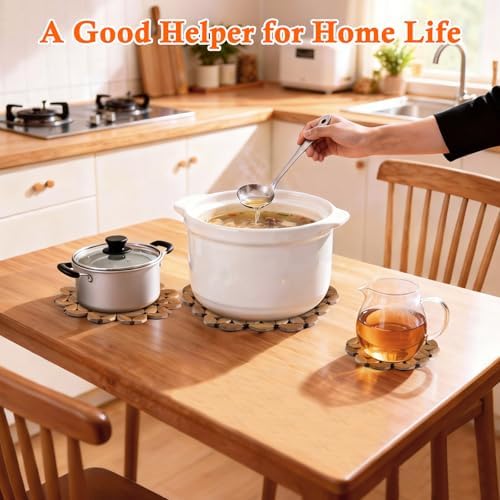 9 Pack Bamboo Trivet Mat for Hot Dishes, 6.5/8.3/10 Inch Heat