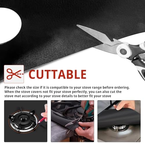 2-Pack Gas Stove Top Burner Cover Compatible with Samsung Gas Stove