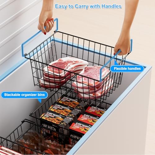 Large Stacking Freezer Organizer Bin