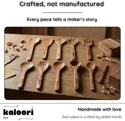 10-Piece Teak Wooden Cooking Utensil Set