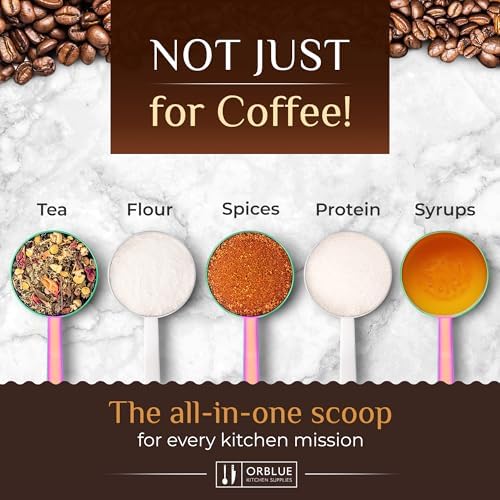 Orblue Coffee Scoop Set, 1 Tbsp (15ml) & 2 Tbsp (30ml)