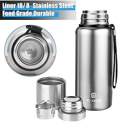 Insulated vacuum Thermo Bottle 500ml/16.9oz with cup Stainless steel