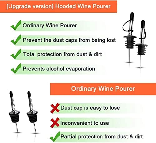 Pafusen 12 Pack Liquor Pour Spout With Dust Caps - Bottle Pourers for
