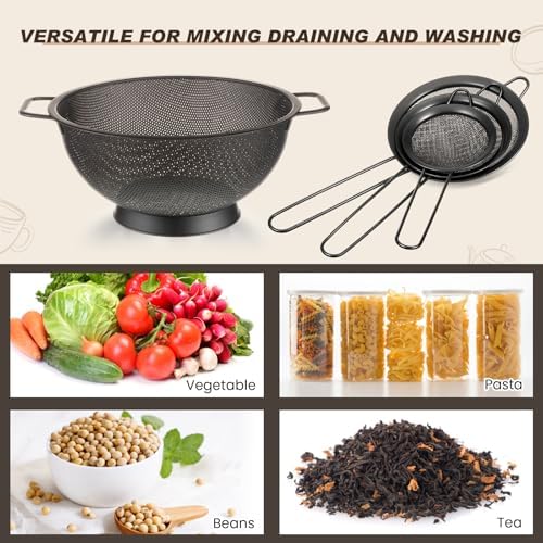 Norme 4-Quart Colander and Fine Mesh Strainer Set