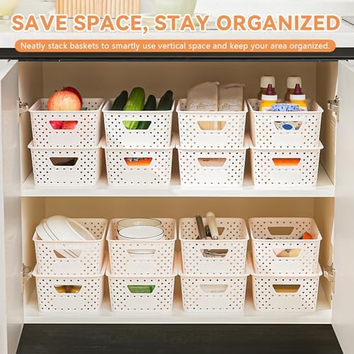 10 Pack Small Plastic Storage Bins with Lids