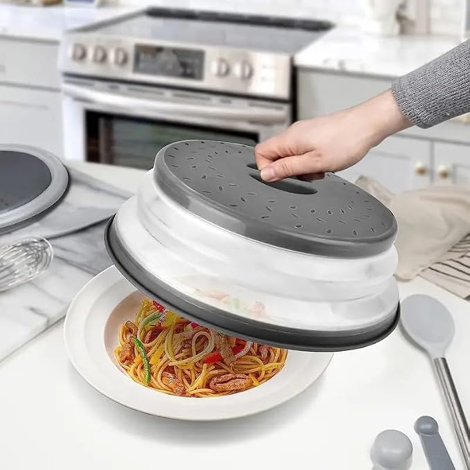 Dependable Industries' 2-in-1 Collapsible Microwave Splatter Guard Cover & - Image 3