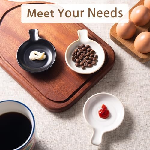 Small Coffee Spoon Rest, Ceramic Tea Spoon Rest Holder, Set of 2