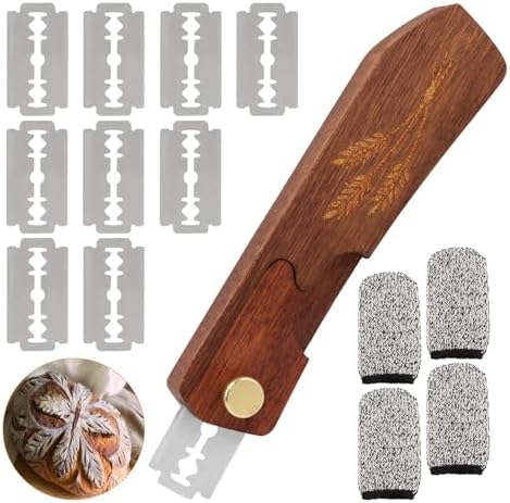 Wooden Bread Lame for Sourdough, Retractable Bread Scoring Tool