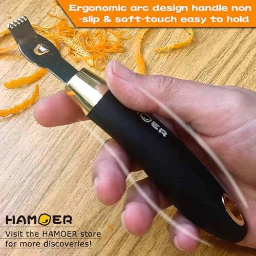 Zester Channel Knife & Micro Plane Grater Tool Set Ergonomic Handle