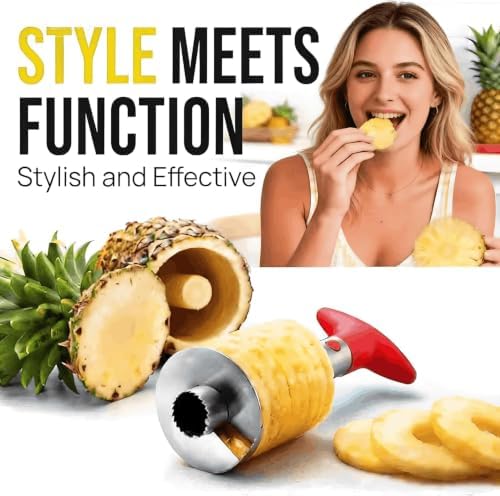 Stainless Steel Pineapple Corer and Slicer with 2-in-1 Apple Corer