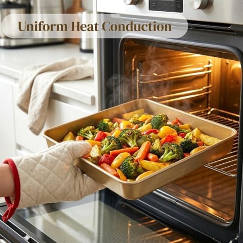 Dicunoy 3 PCS Baking Sheet Pans, Heavy Duty Cookie Sheets for Oven 11