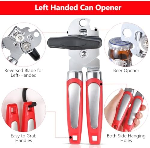 Left Handed Can Opener Manual, Lefty Kitchen Tools Utensils