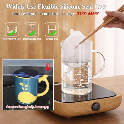 Silicone Can Lids (10 Pack, All 2.6'' Diameter), Reusable Silicone