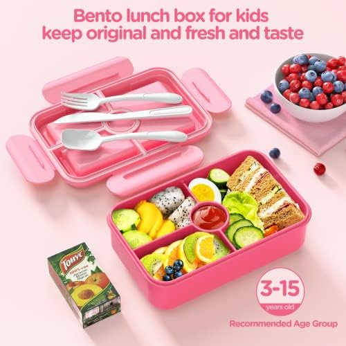 Jelife Kids Lunch Bento Box, Large Bento-Style Leakproof Lunch Boxes