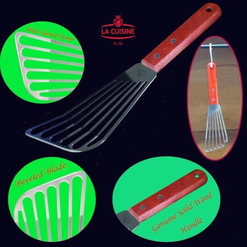 La Cuisine Extra Flexible Stainless Steel Fish Slotted Spatula Turner