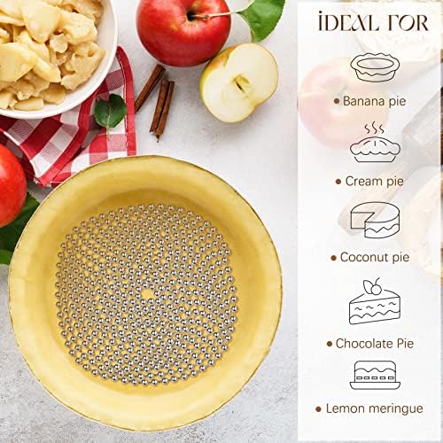 Ferraycle 2 Pcs Pie Weights Baking Beads Stainless Steel Chain,6 Ft