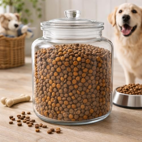 4 Gallon Glass Jar with Lid Large Cookie Jar with Big Opening Airtight