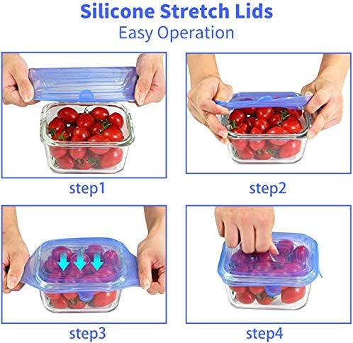 Silicone Stretch Lids, 18 Pack