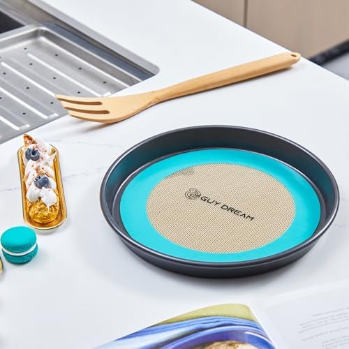 GUYDREMAT 10-Inch Silicone Baking Mats Set of 2 - Non-Stick, Heat-Safe