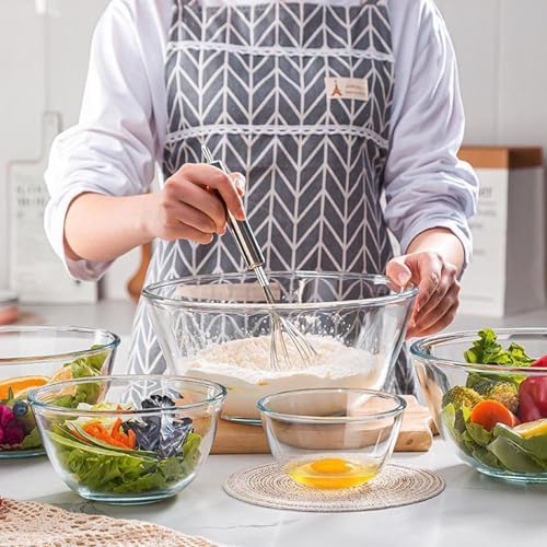 Glass Mixing Bowls Set of 3 (1.6, 2.8, 4.7QT)