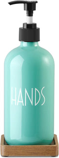 Turquoise Glass Hand Soap Dispenser by Unknown