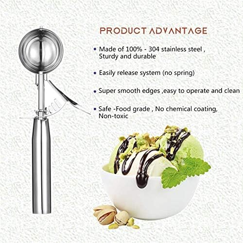 zaizai Cookie Scoop Set, Ice Cream Scoop Set, Set of 3 Size Ice Cream