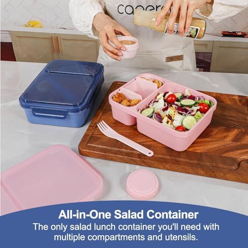 Caperci Extra-Large 62oz Bento Lunch Box for Adults Salad