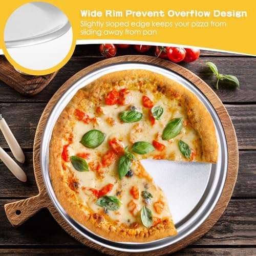 Bokon 12 Pcs 12 Inches Pizza Pans Bulk for Oven Non Stick Round